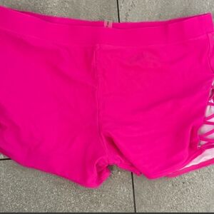 Amazon Hot Pink Lace-Up Shorts